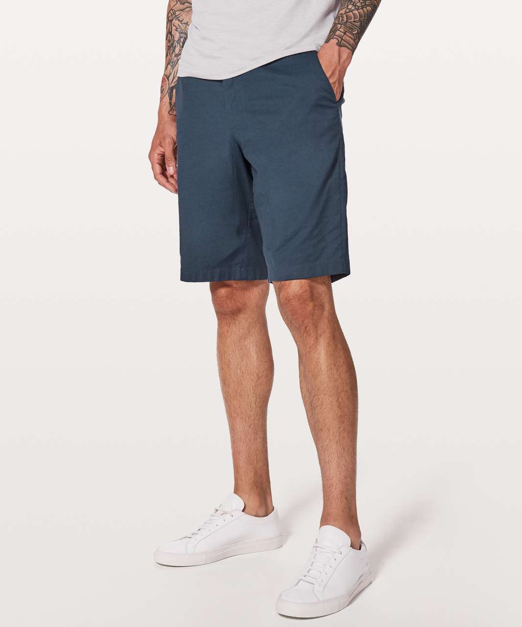 Lululemon Commission Short Relaxed *Qwick Oxford 11" - Mach Blue / True Navy