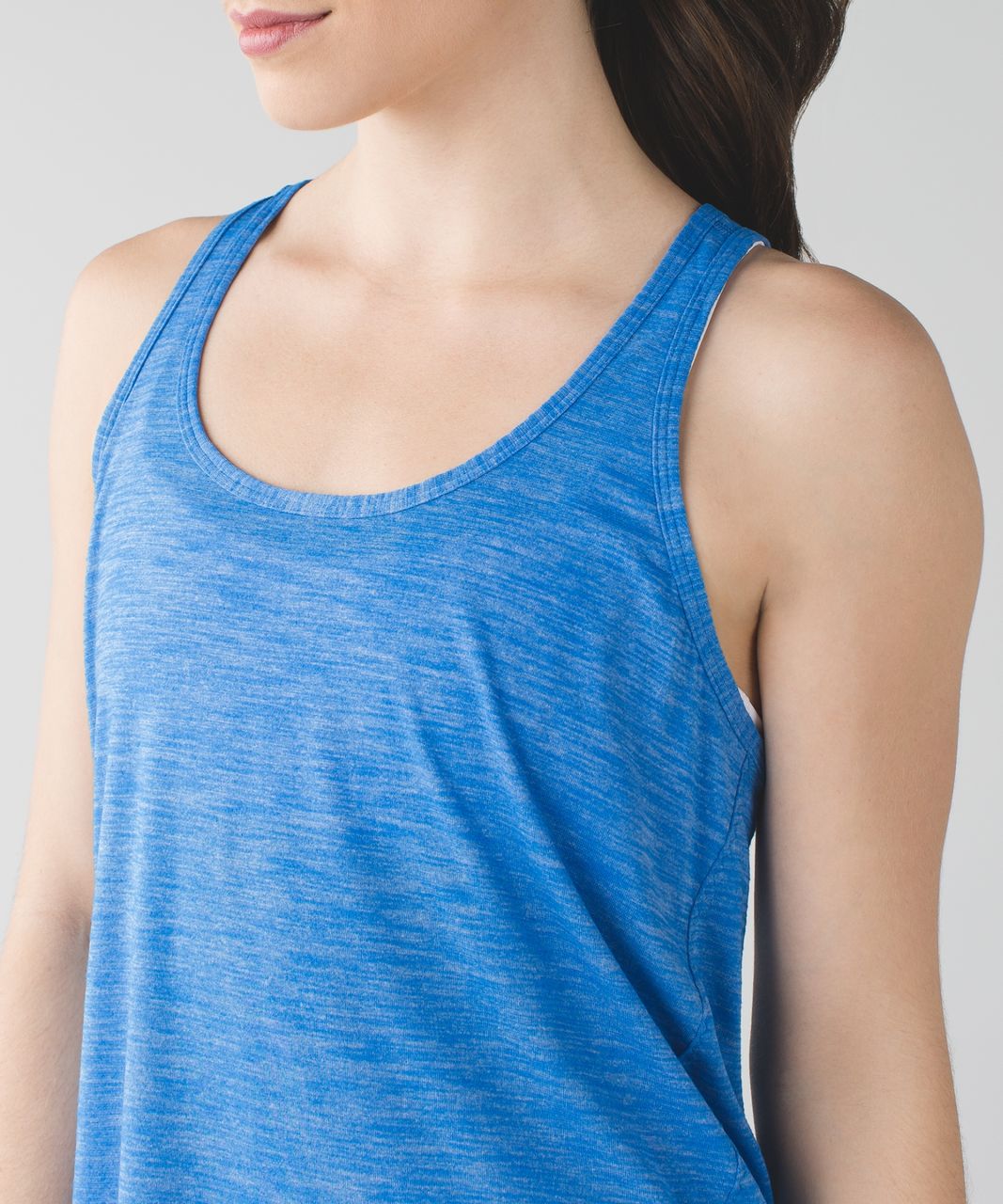 Lululemon Salute the Sun Singlet II - Heathered Lakeside Blue