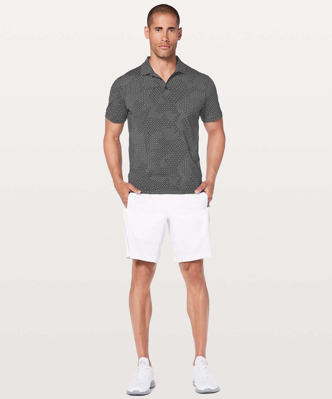 Lululemon Propel Polo - Stitch Camo Ice Grey Deep Coal