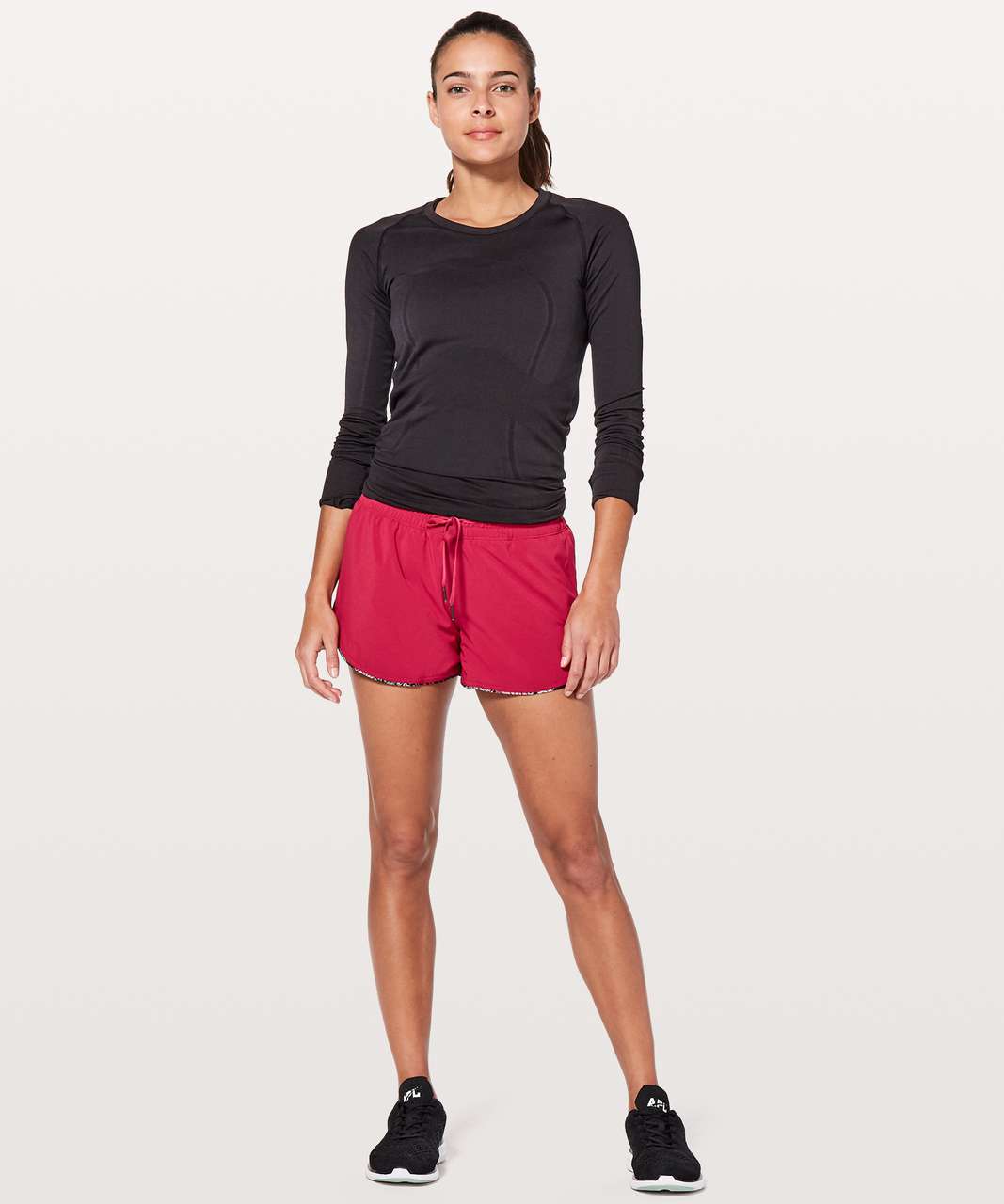 Lululemon Choose A Side Short *3" - Ruby Red / Zen Garden Multi