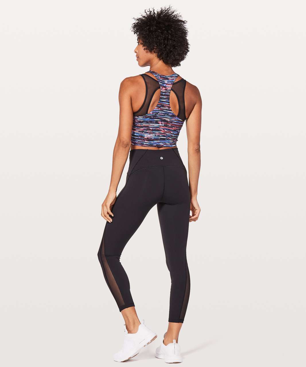 Lululemon Break Free Tank *Nulux - Hinshu Alpine White Multi / Black