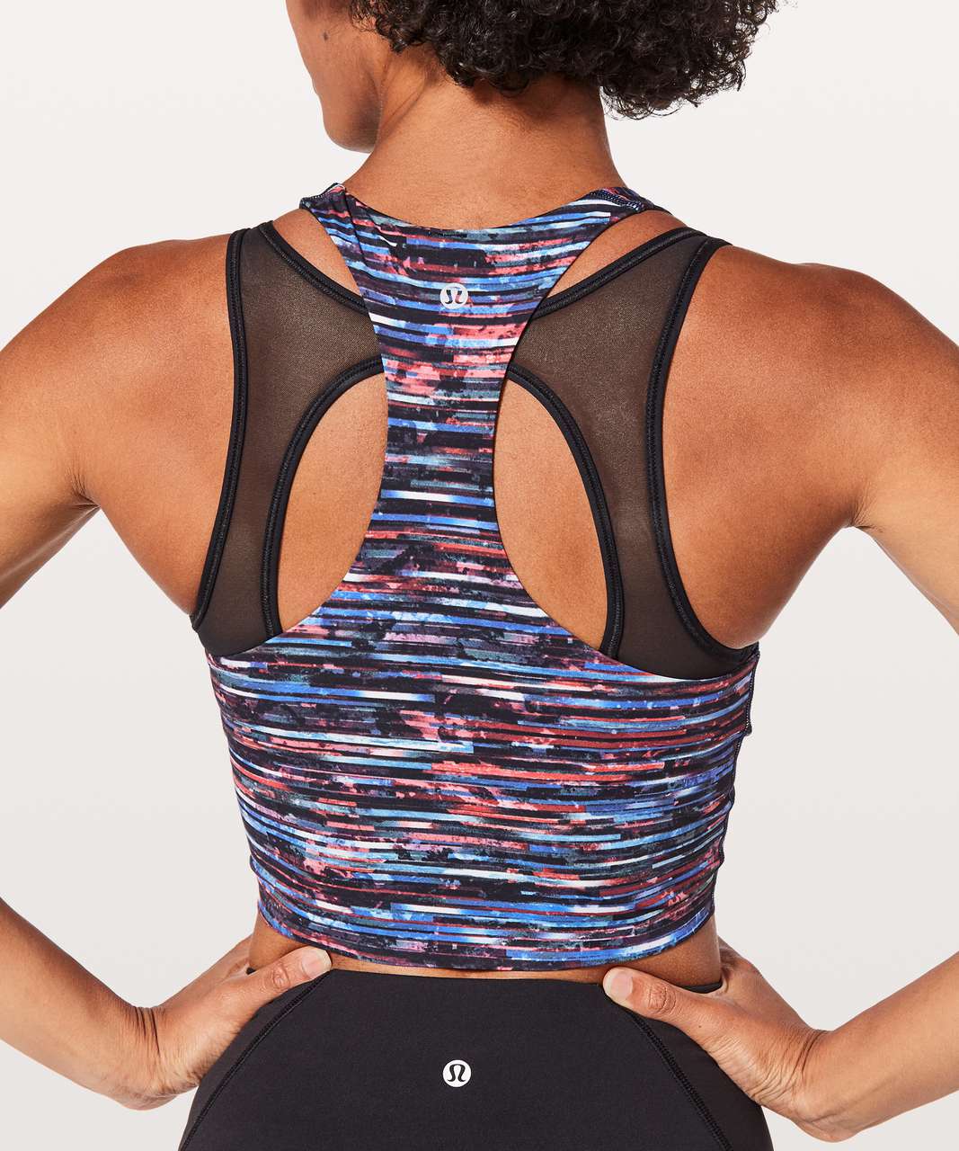 Lululemon Break Free Tank *Nulux - Hinshu Alpine White Multi / Black