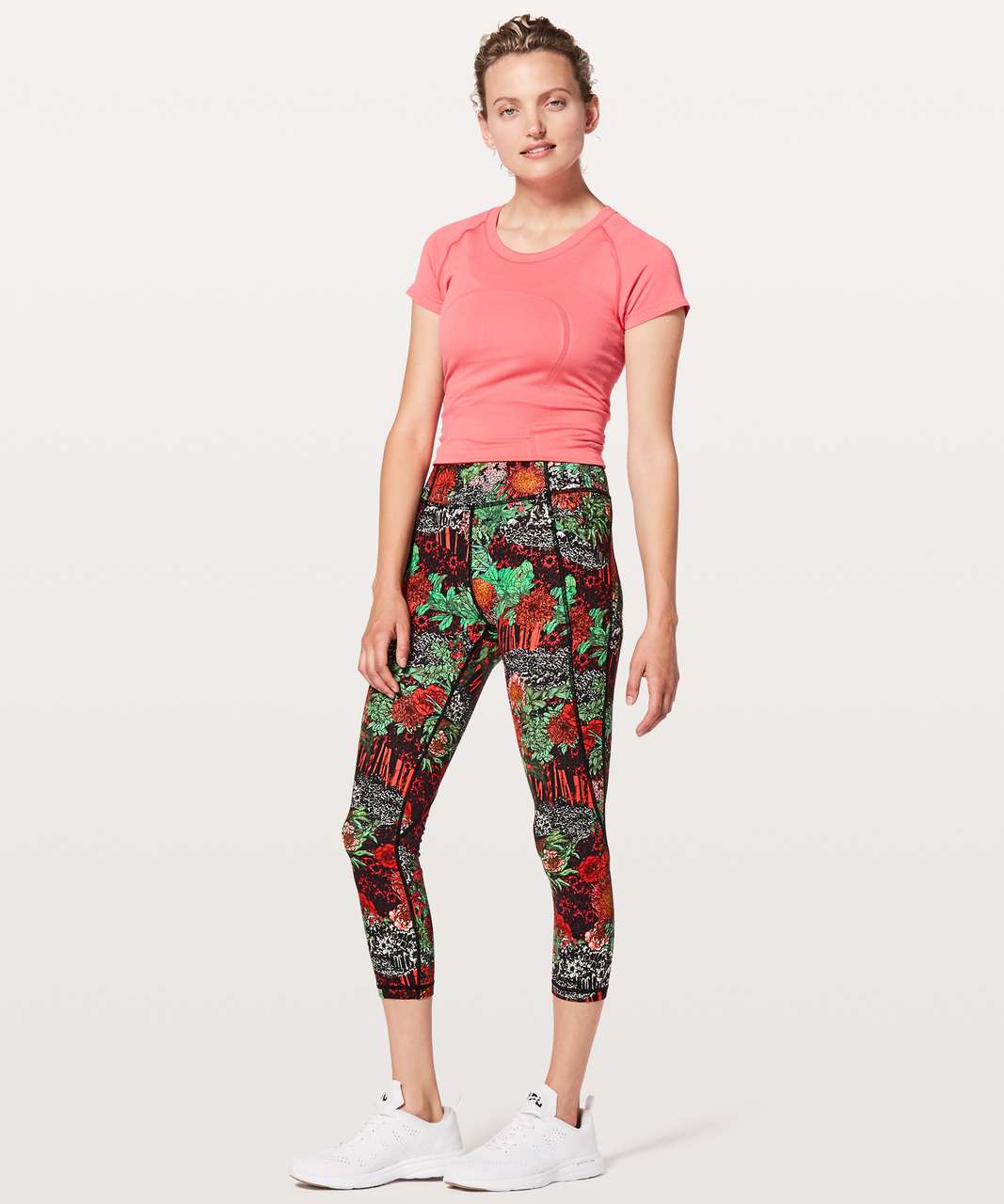 Lululemon Time To Sweat Crop *23" - Zen Garden Multi