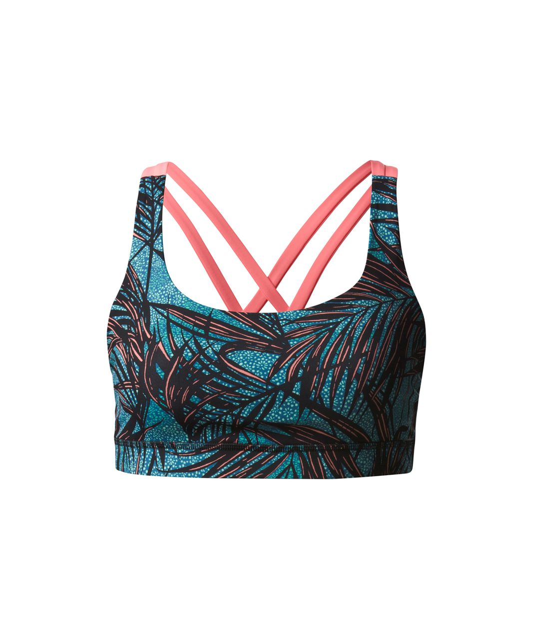 Lululemon Energy Bra - Mini Palm Lace Tofino Teal Multi / Flash Light ...