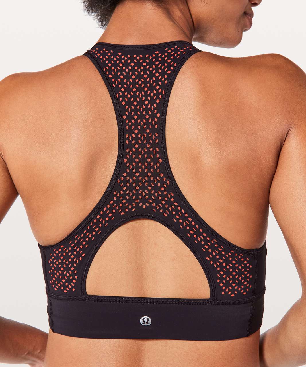 Lululemon Get Your Peek On Bra - Deep Phantom / Red Orange