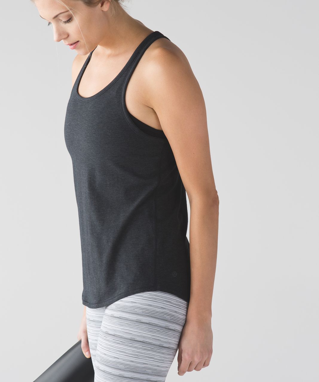 Lululemon Yogi Everyday Tank - Heathered Black - lulu fanatics