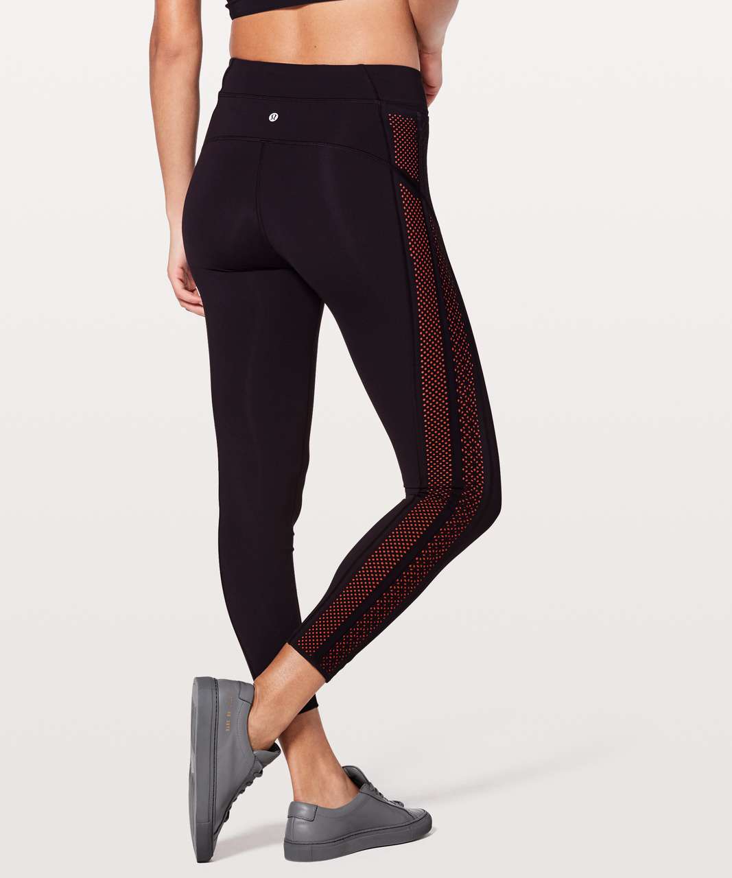 Lululemon Peek 7/8 Black & White Floral Leggings