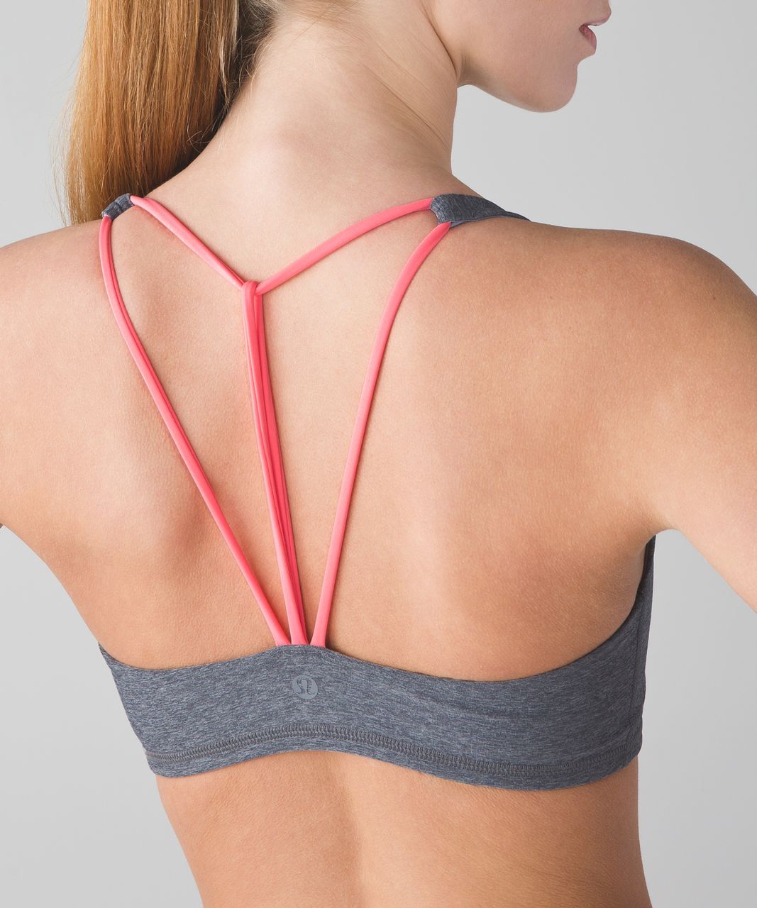 Lululemon Free To Be Bra Trinity - Heathered Slate / Grapefruit