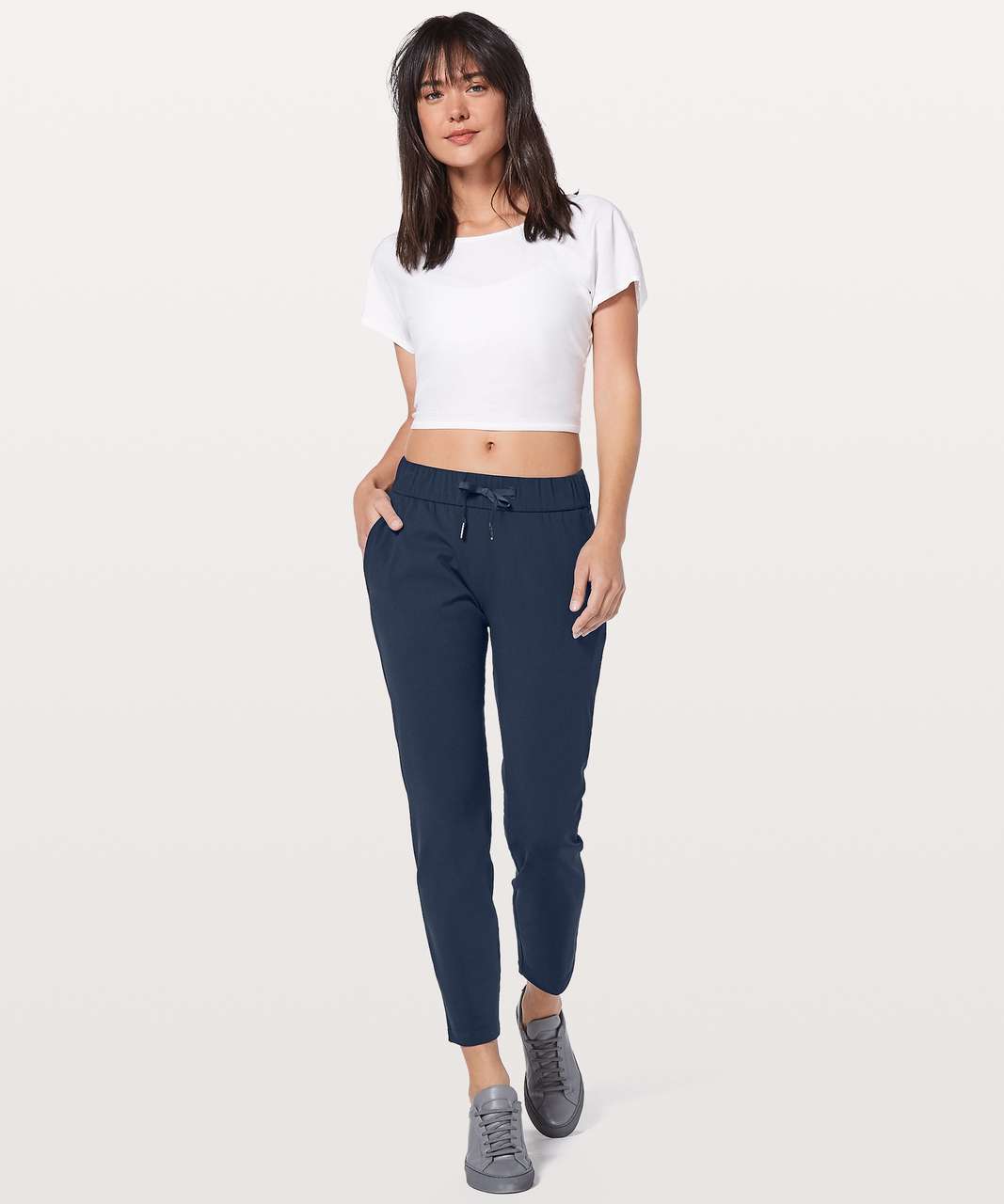 Lulu Tailored Pant in Navy, Leina and Fleur