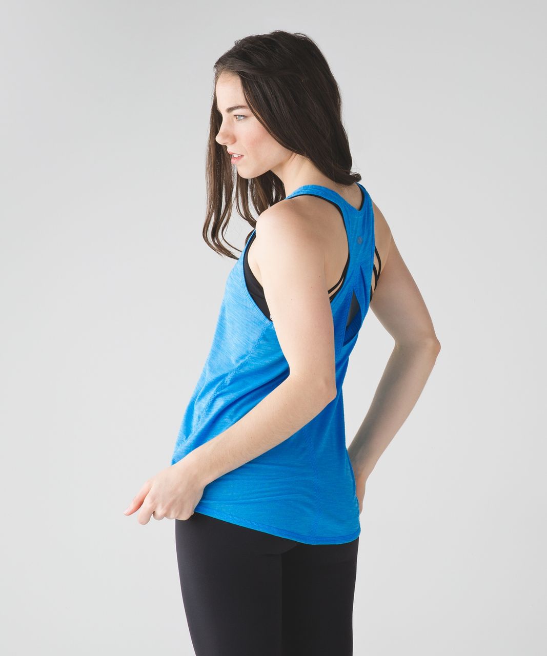 Lululemon Salute the Sun Singlet II - Heathered Kayak Blue