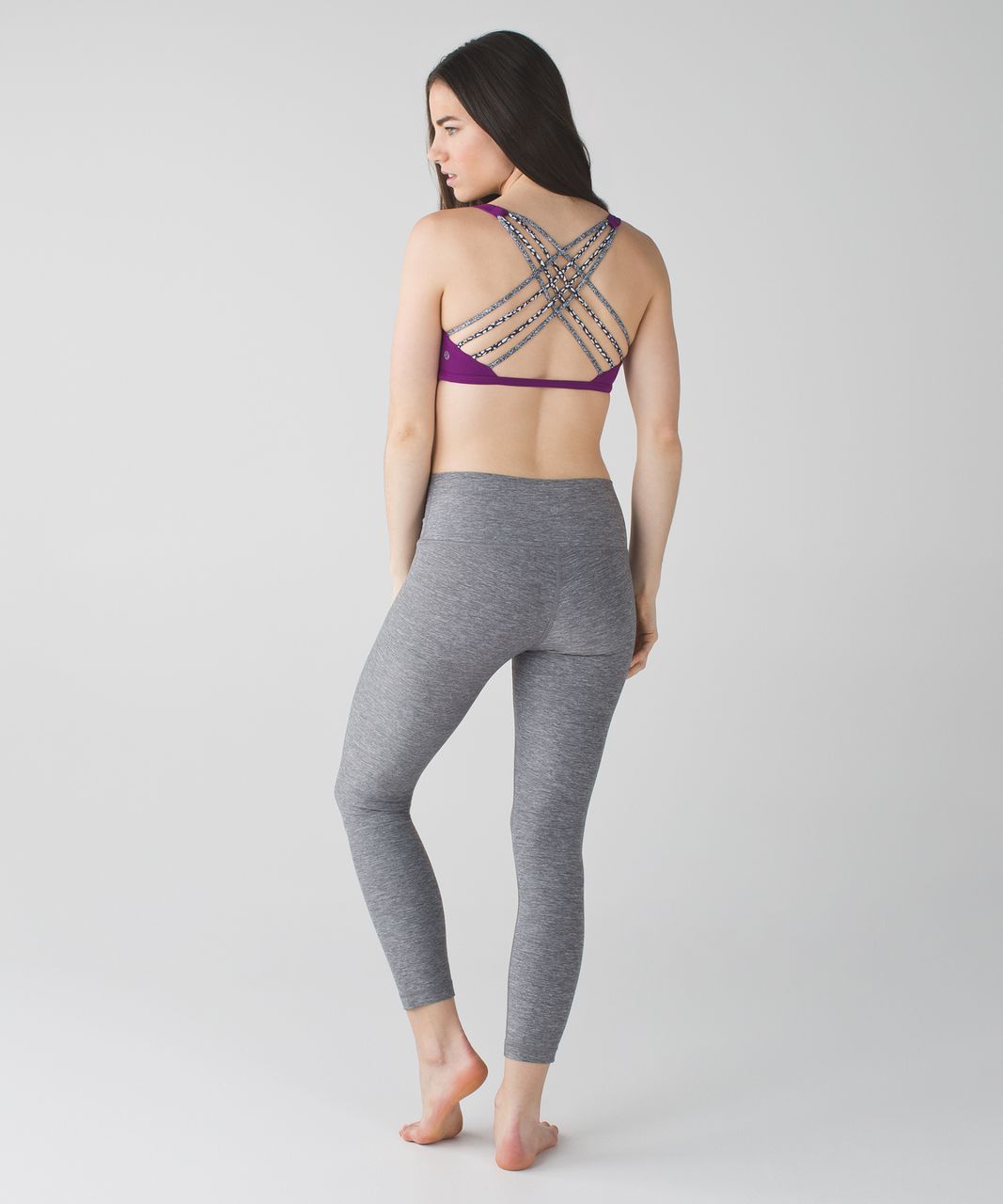 Lululemon Free To Be Bra (Wild) - Regal Plum / Miss Mosaic Black / Rio Mist White Black