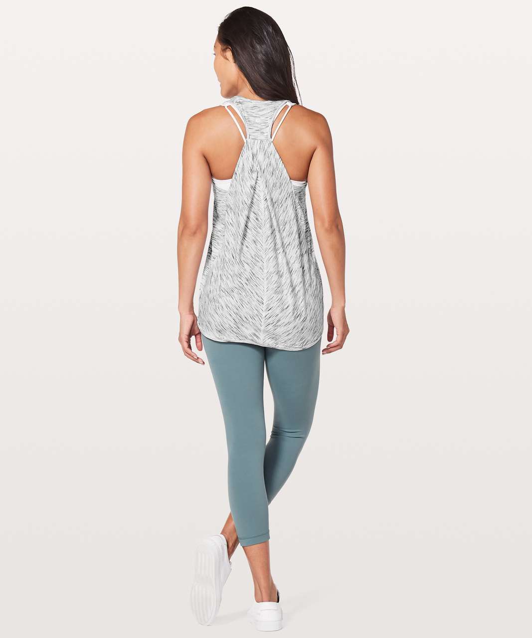 Lululemon Essential Tank - Tiger Space Dye Black White