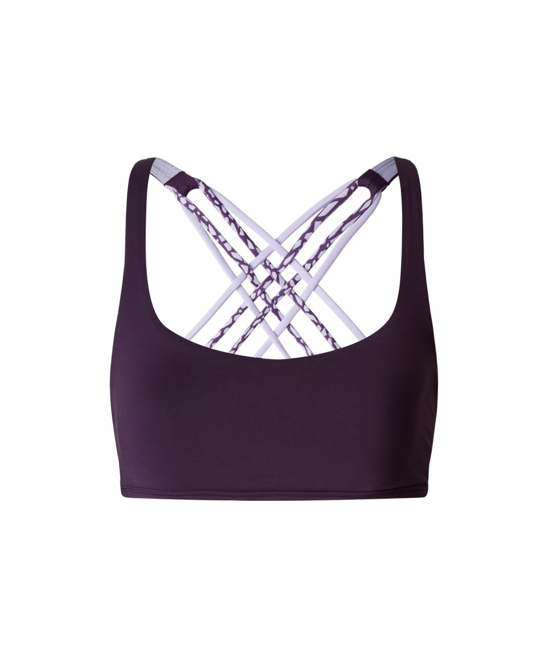 Lululemon Free To Be Bra (Wild) - Deep Zinfandel / Lilac / Miss Mosaic Lilac Deep Zinfandel