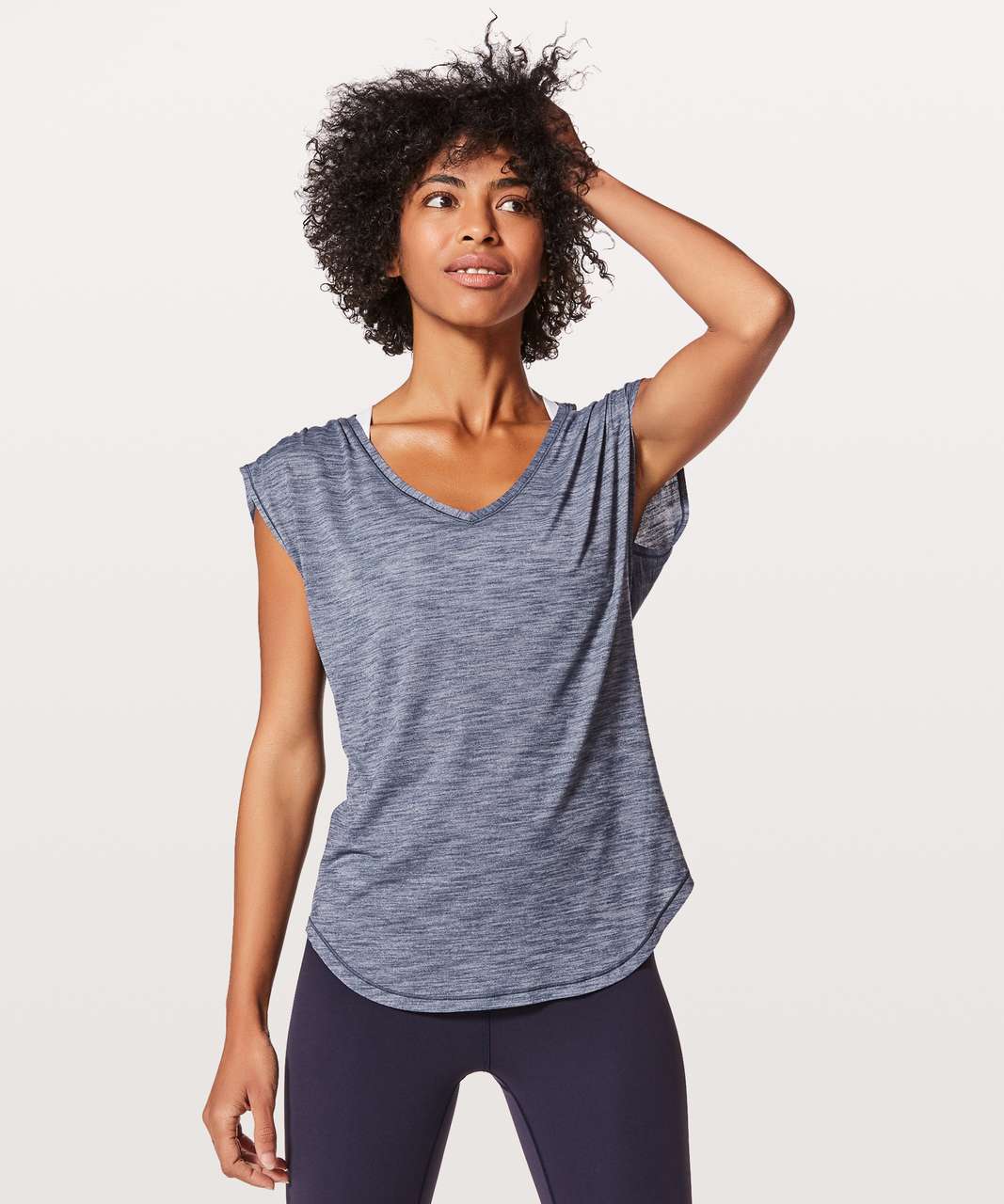 Lululemon Sweat Times Short Sleeve - Heathered Eucalyptus - lulu fanatics