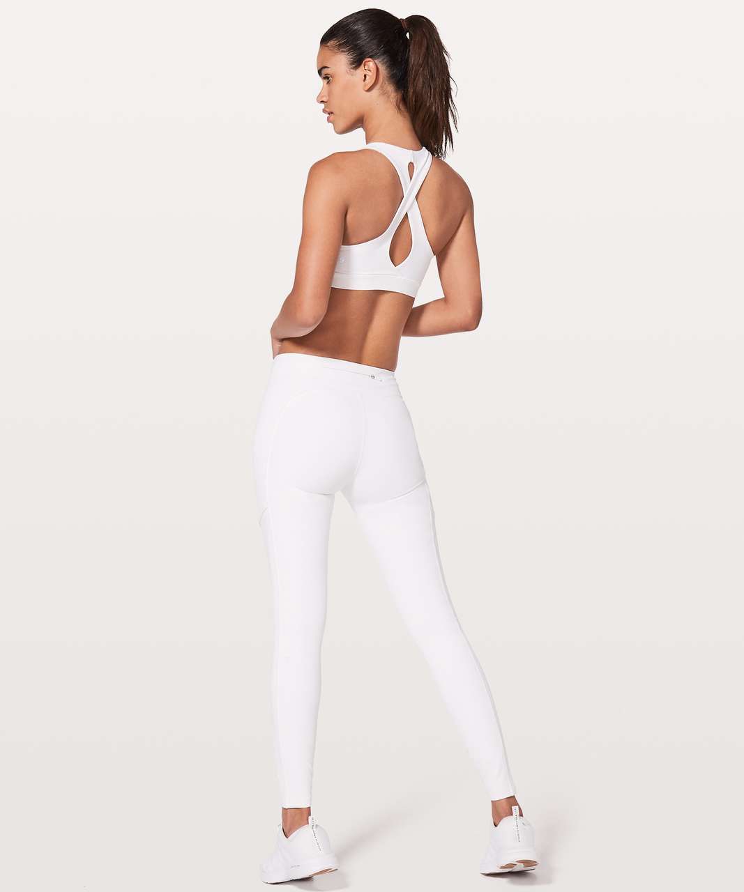 Lululemon Time To Sweat Bra - Night View White Black - lulu fanatics