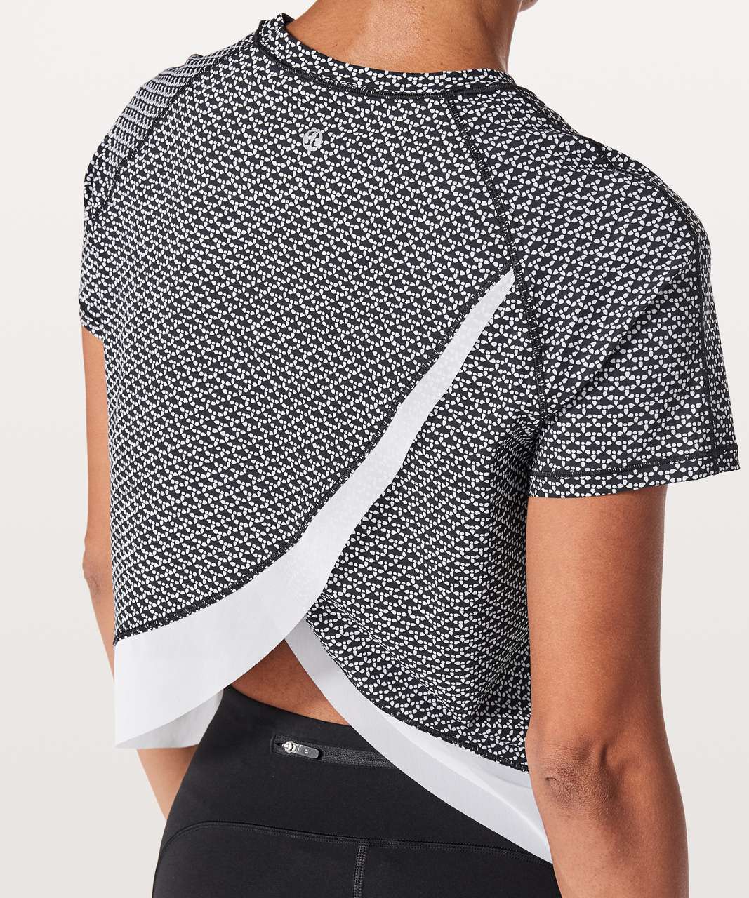 Lululemon Quick Pace Short Sleeve - Monochromic Black / White