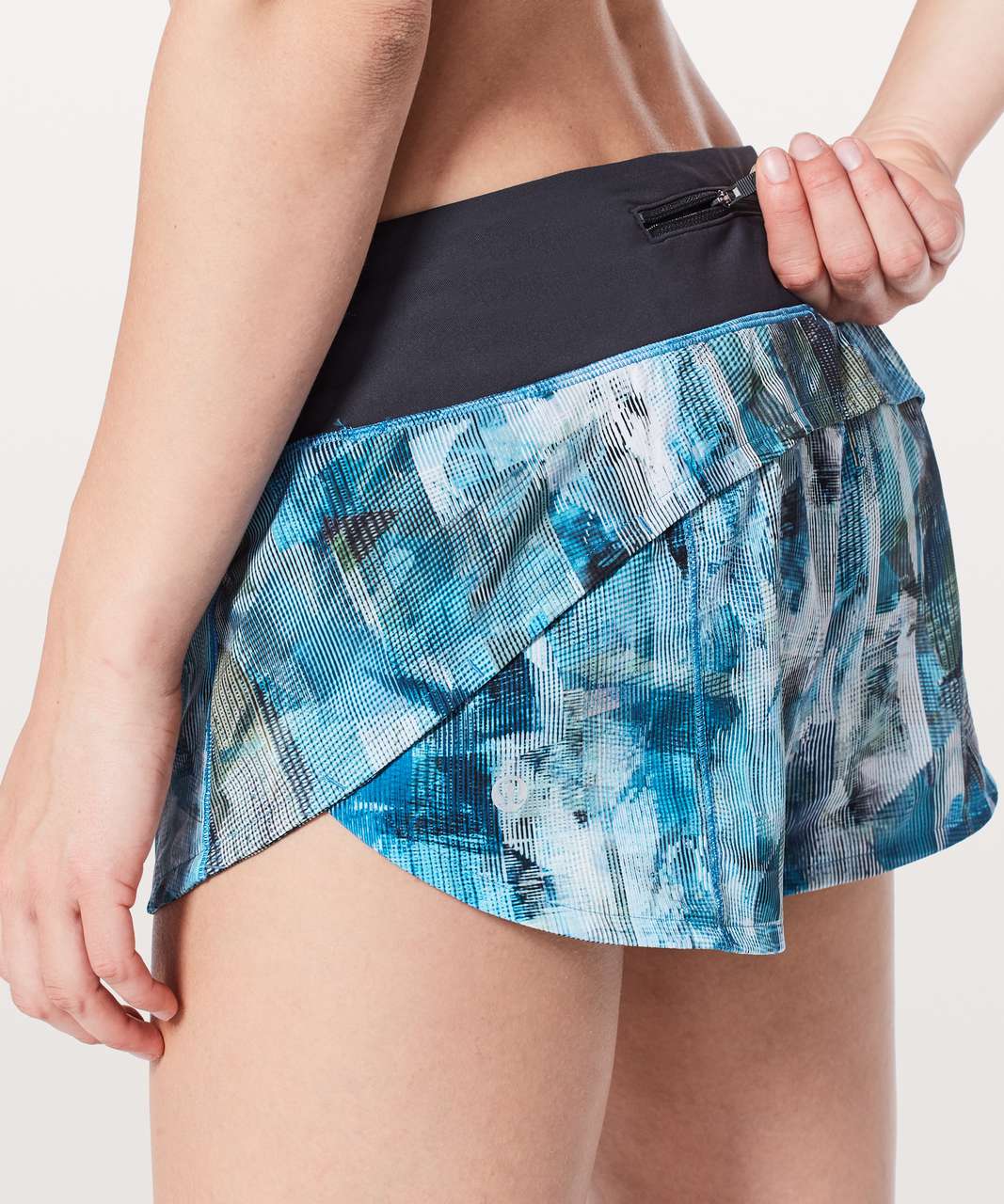 Lululemon Speed Up Short *2.5" - Sun Dazed Multi Blue / Super Dark