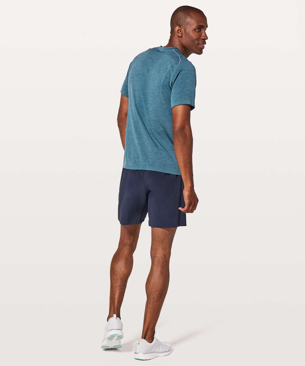 Lululemon Metal Vent Tech Short Sleeve V - Poseidon / Hawk Blue