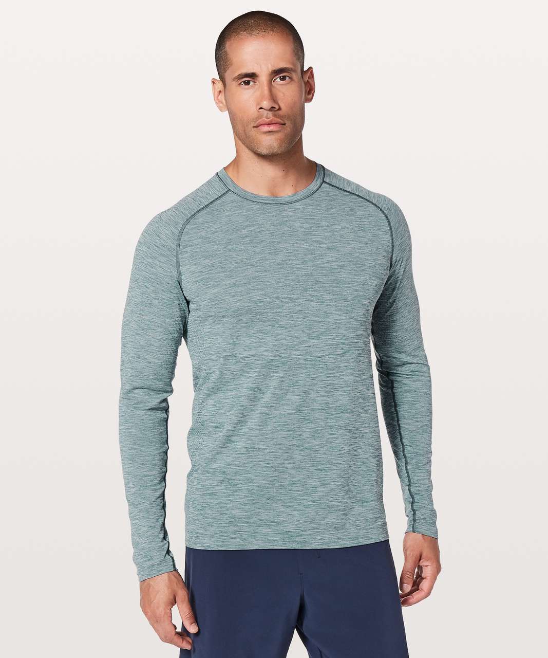 Lululemon Metal Vent Tech Surge Long Sleeve - Mystic Green / White ...