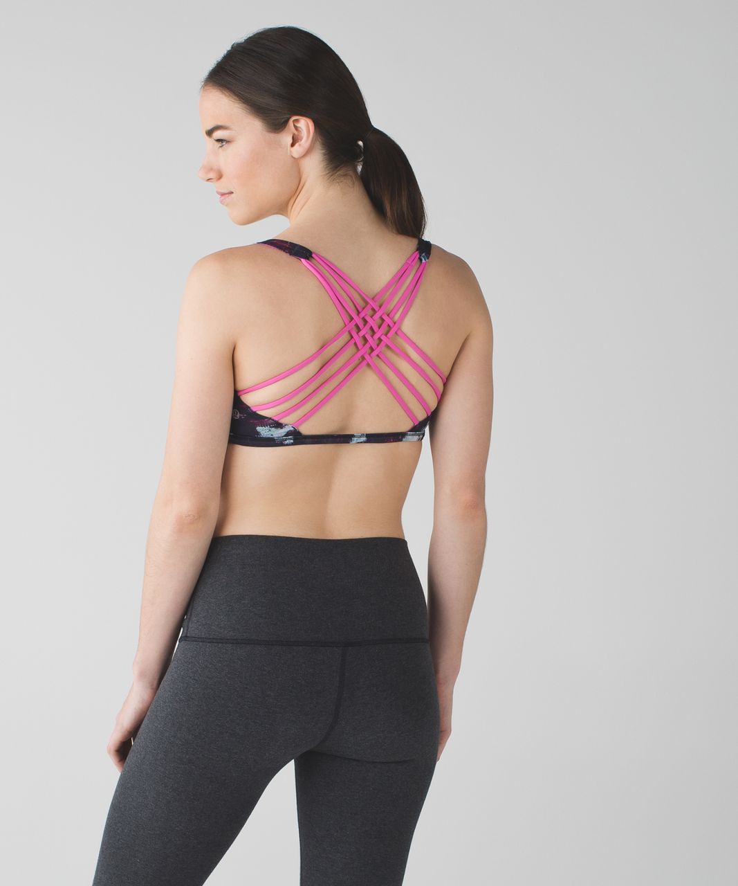 Lululemon Free To Be Bra (Wild) - Static Blossom Multi / Pink Paradise