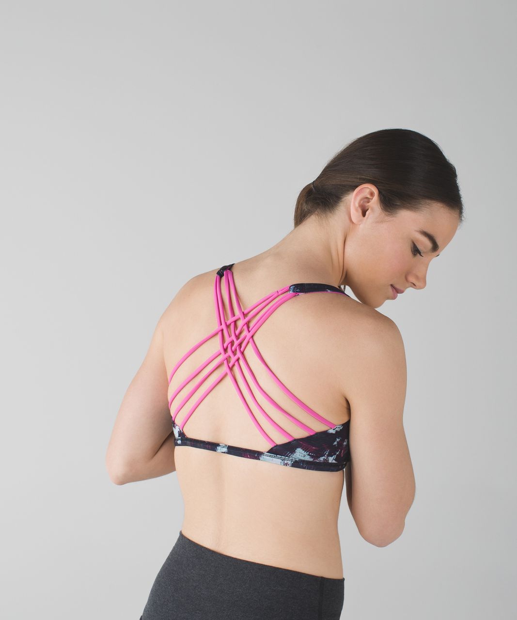 Lululemon Free To Be Bra (Wild) - Static Blossom Multi / Pink Paradise