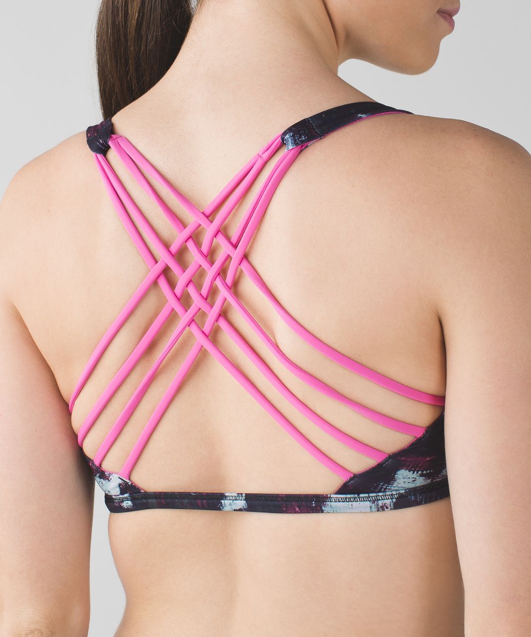 Lululemon Free To Be Bra (Wild) - Static Blossom Multi / Pink Paradise