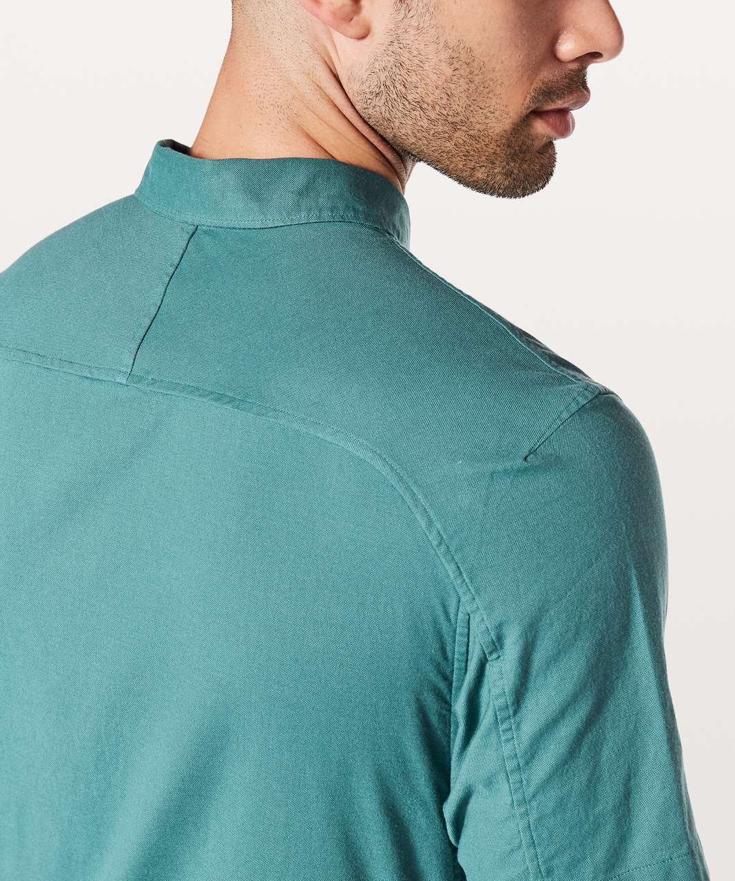 Lululemon All Town Short Sleeve Buttondown - Mystic Green / Deep Cove