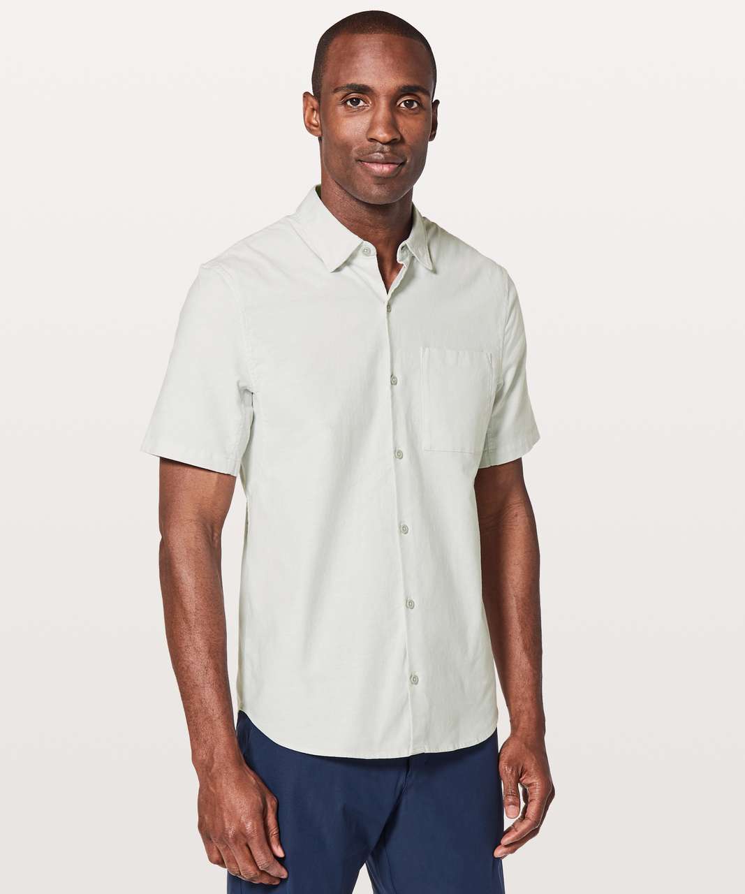 lululemon mens short sleeve button down