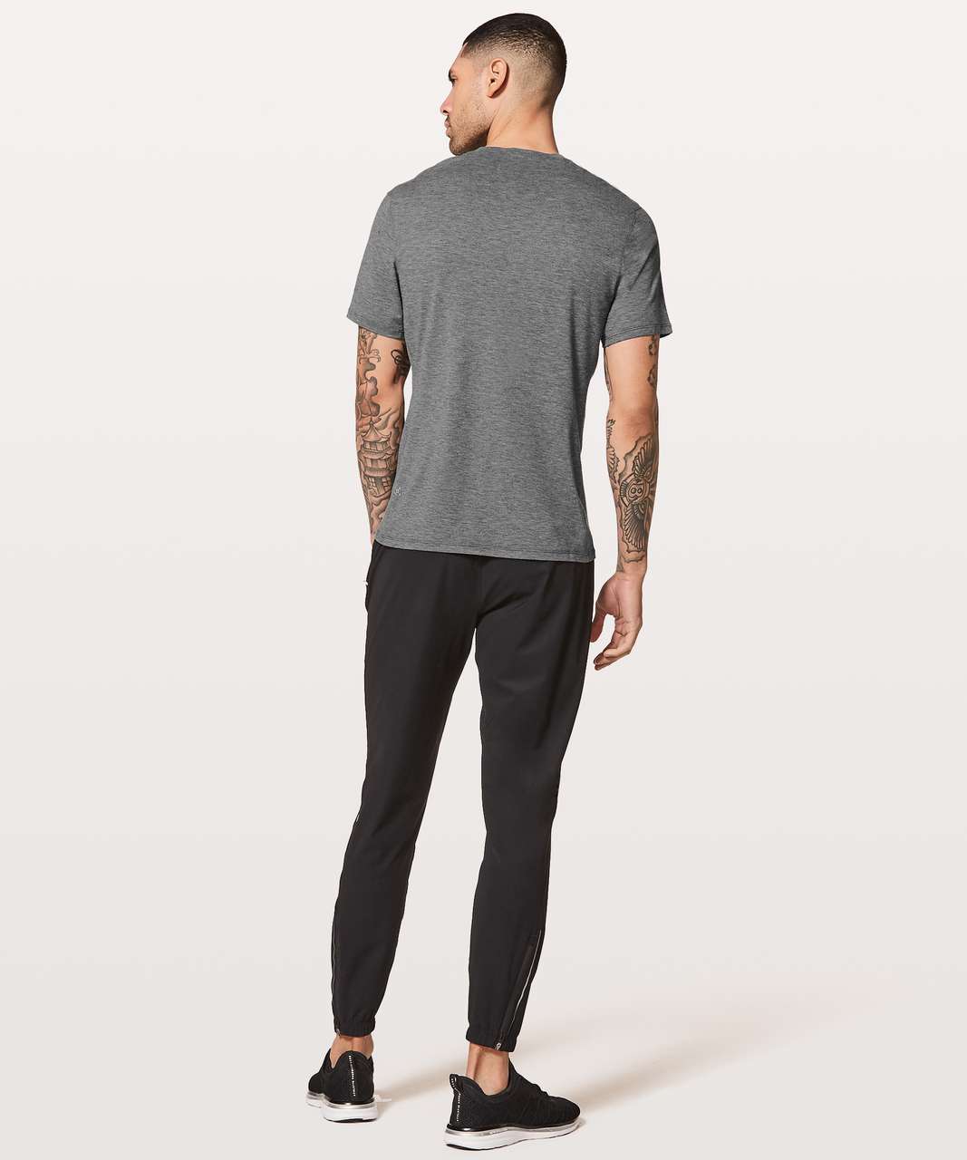 Lululemon Somatic Aero Short Sleeve - Heathered Black