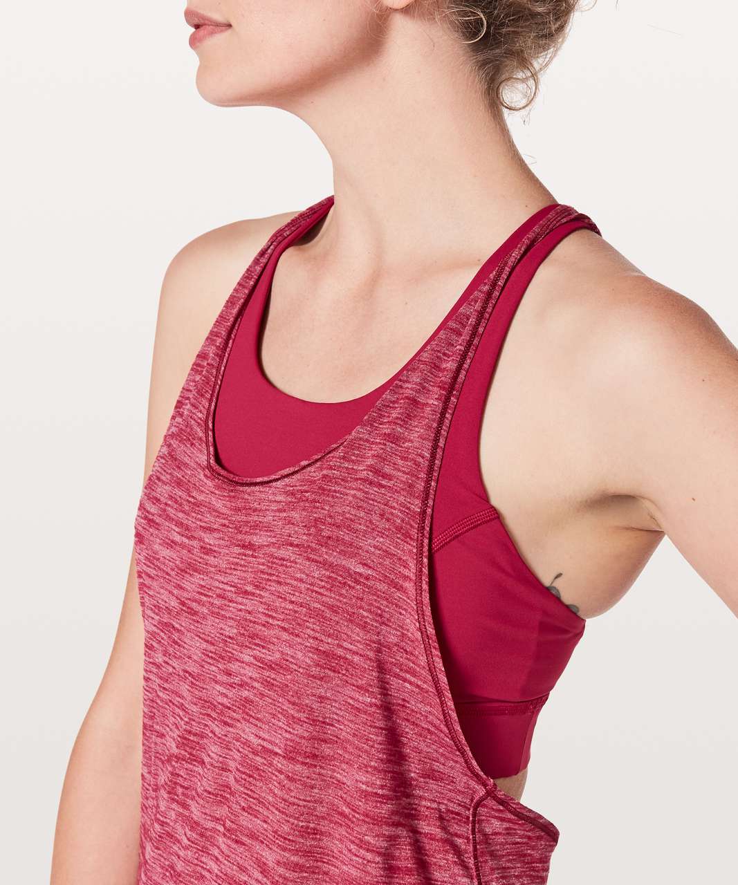 Lululemon Twist & Toil Tank - Heathered Ruby Red / Ruby Red