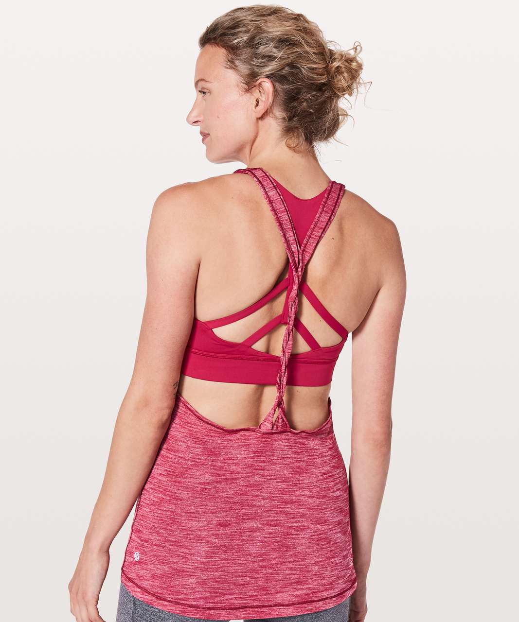 Lululemon Twist & Toil Tank - Heathered Ruby Red / Ruby Red