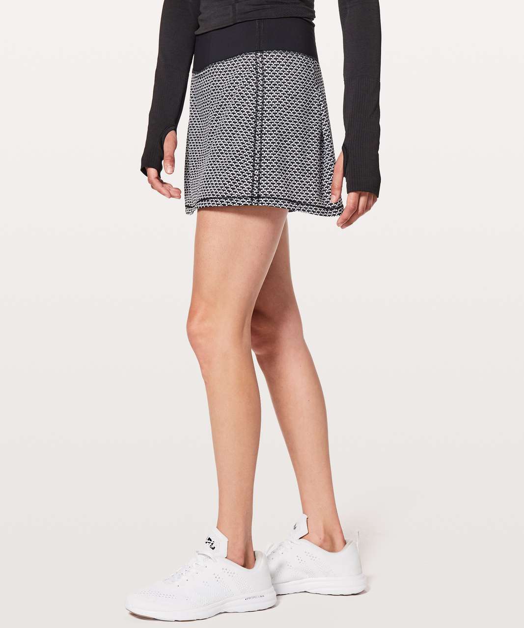 Lululemon Pace Rival Skirt (Tall) *No Panels - Monochromic Black / Black