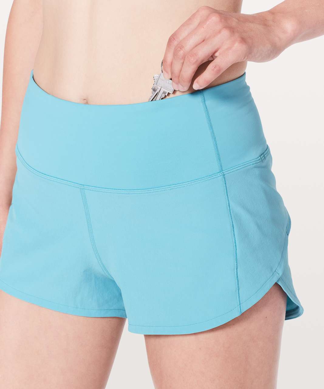 Lululemon Speed Up High-rise Lined Shorts 2.5 In Electric Turquoise |  ModeSens