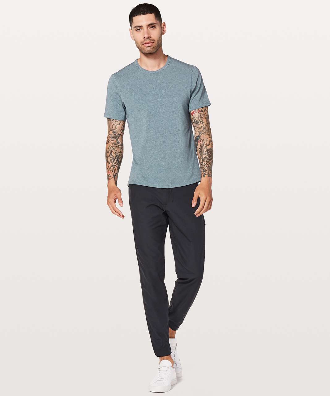 Lululemon 5 Year Basic Tee *Updated Fit - Heathered Mach Blue