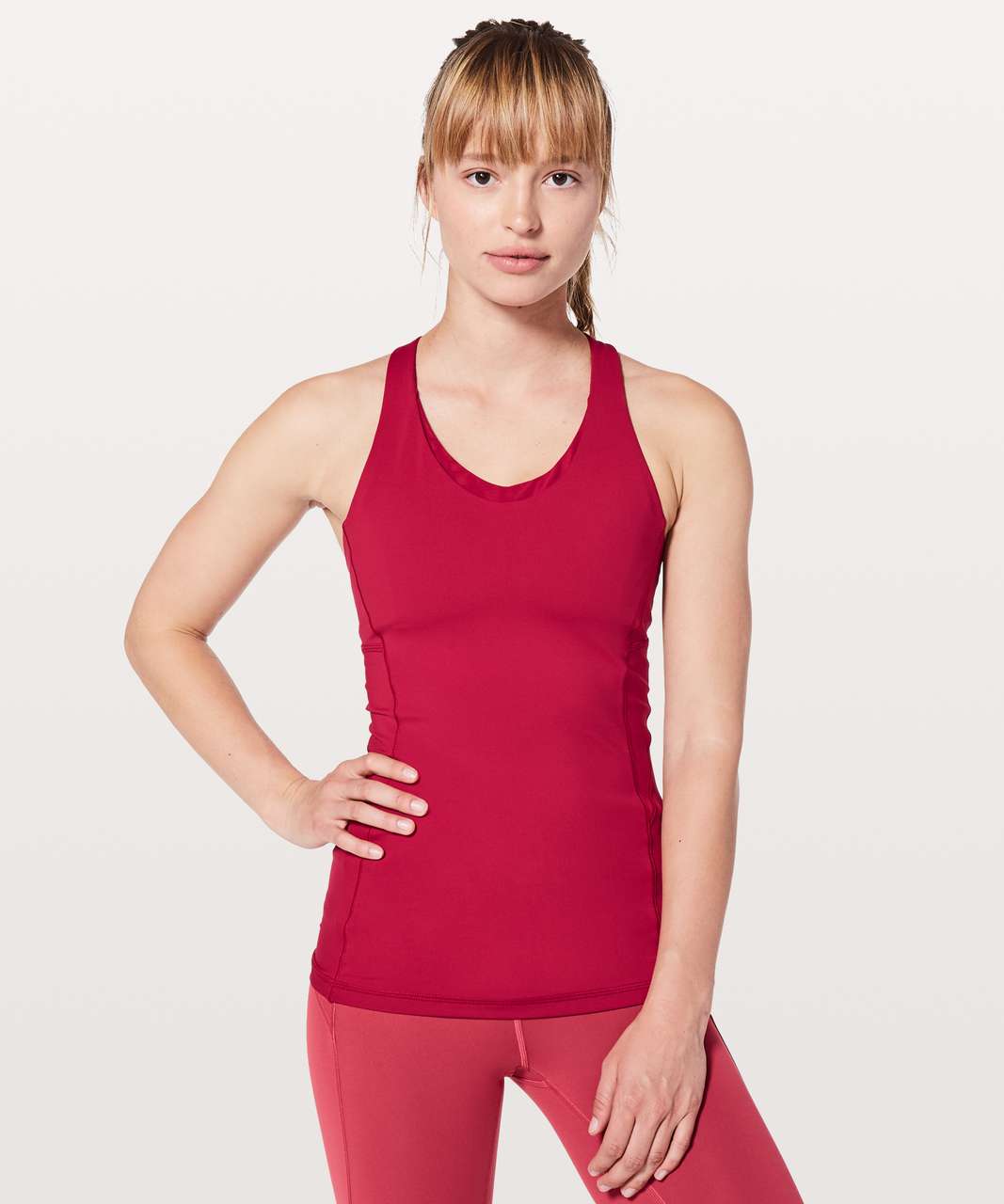 Lululemon Stash N Run Tank - Ruby Red / Glossy