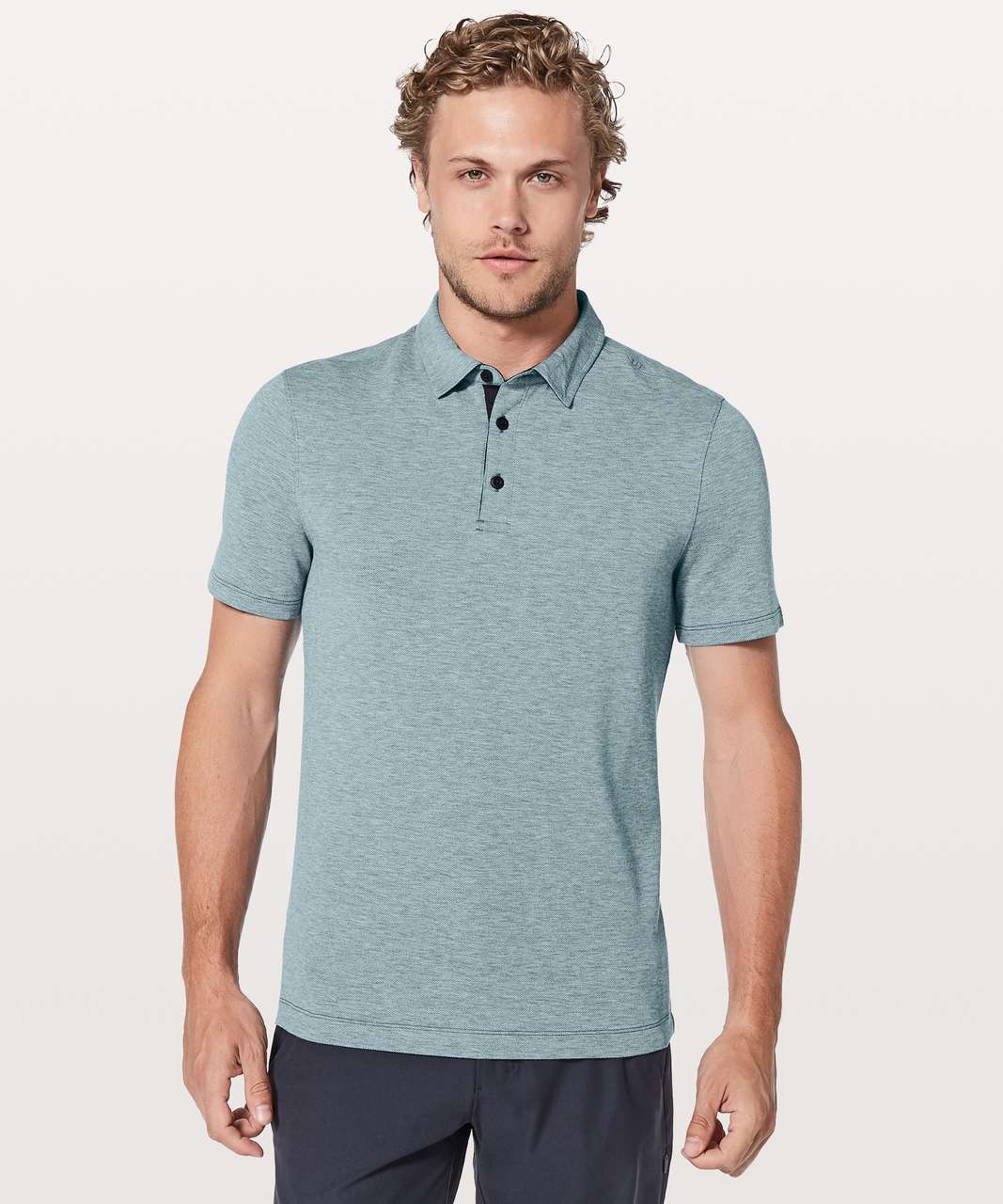 Lululemon Evolution Long Sleeve Polo - Heathered Vapor - lulu fanatics