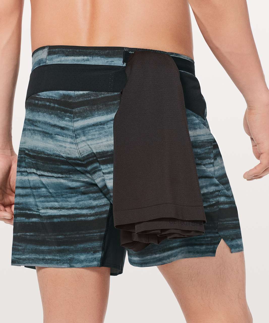 Lululemon Men's Surge Short 6 Lined (Bleached Herringbone Multi, Large) :  : Fashion