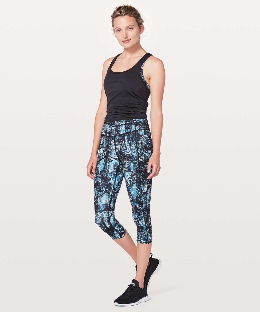 Lululemon Fast & Free Crop II *Nulux 19" - Eternal Wave Starlight Black