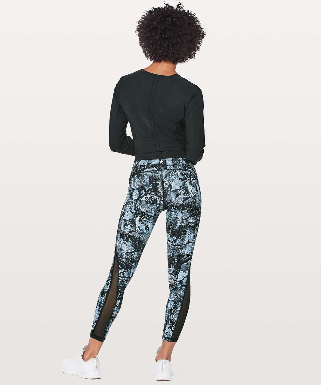 Lululemon Train Times 7/8 Pant 25 Interlaced Starlight Black