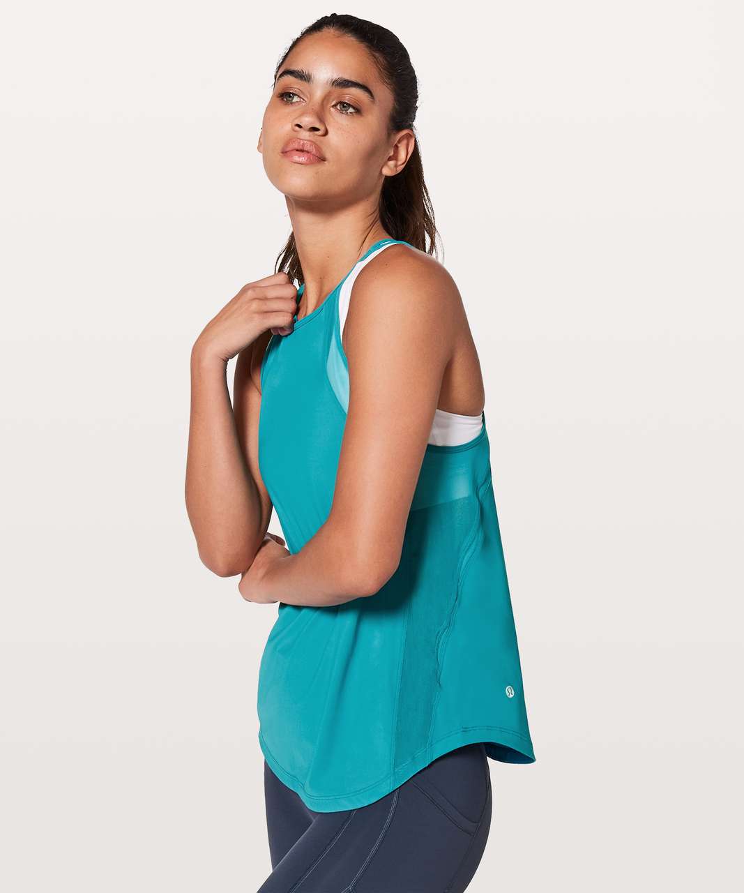 Lululemon Run Off-Route Tank - Teal Blue