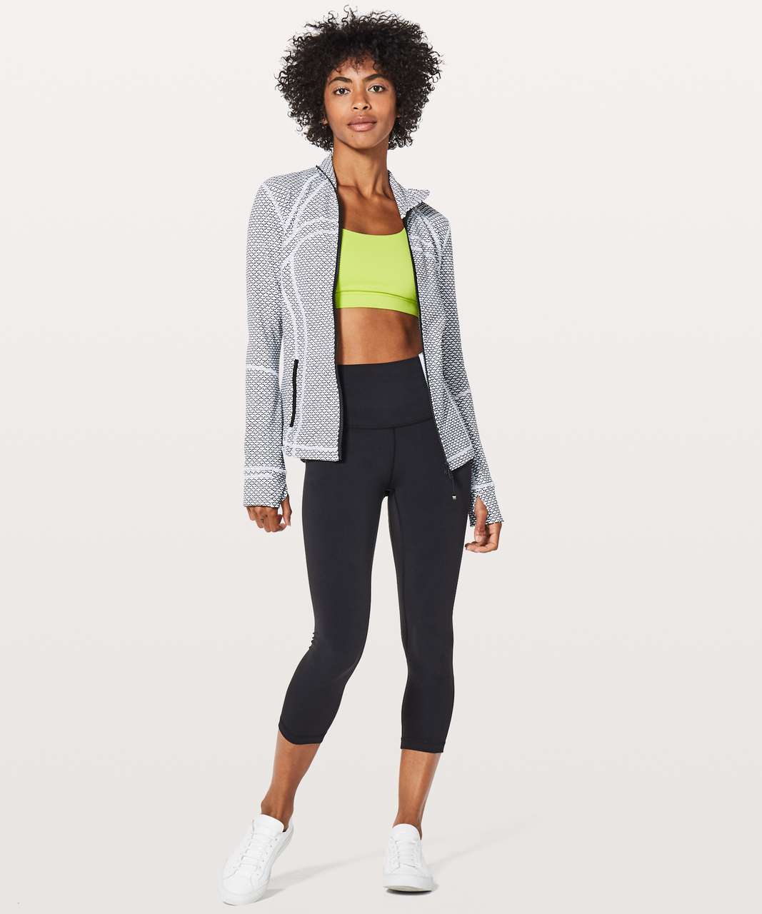 Lululemon Define Jacket - Monochromic White / Black - lulu fanatics