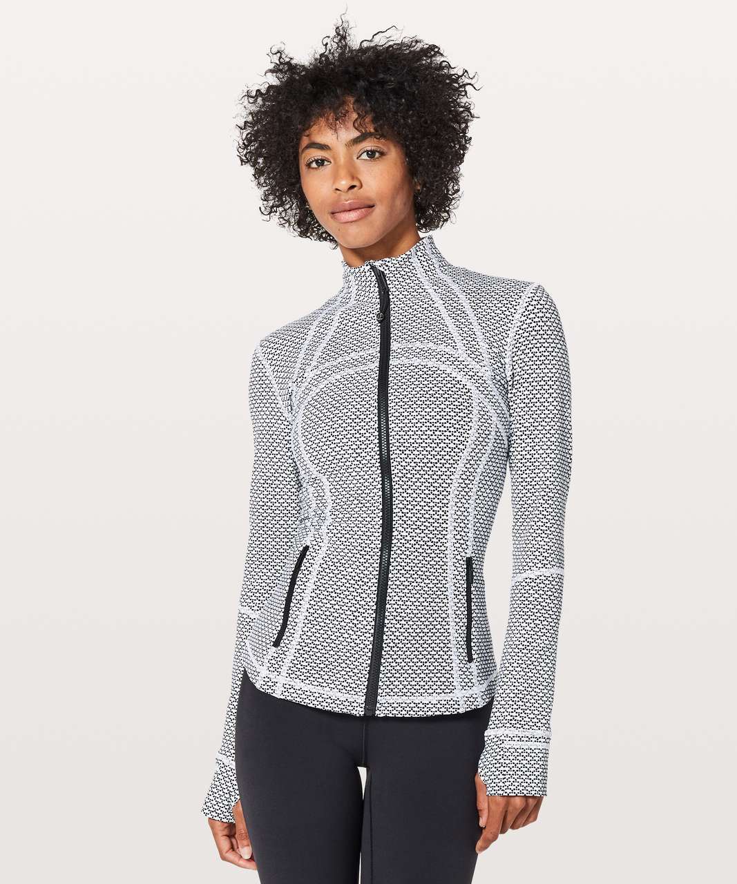 Lululemon Define Jacket - Monochromic White / Black