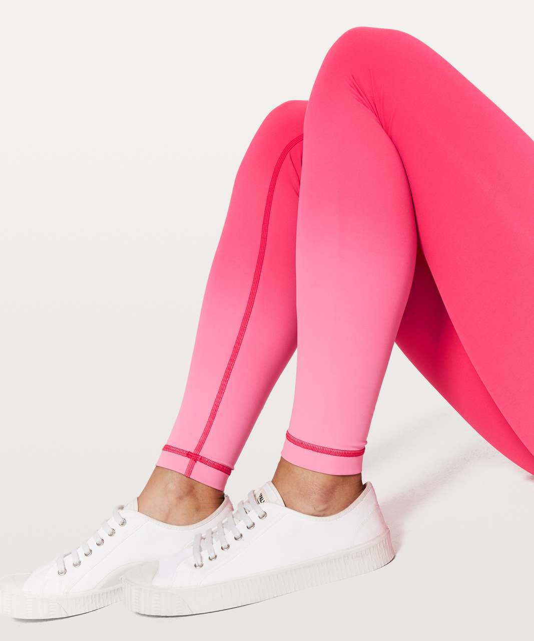 I am loving this bright pink legging & scuba from @lululemon, all the  Spring feels right here!! New graphic tee under $25, Sneakers unde