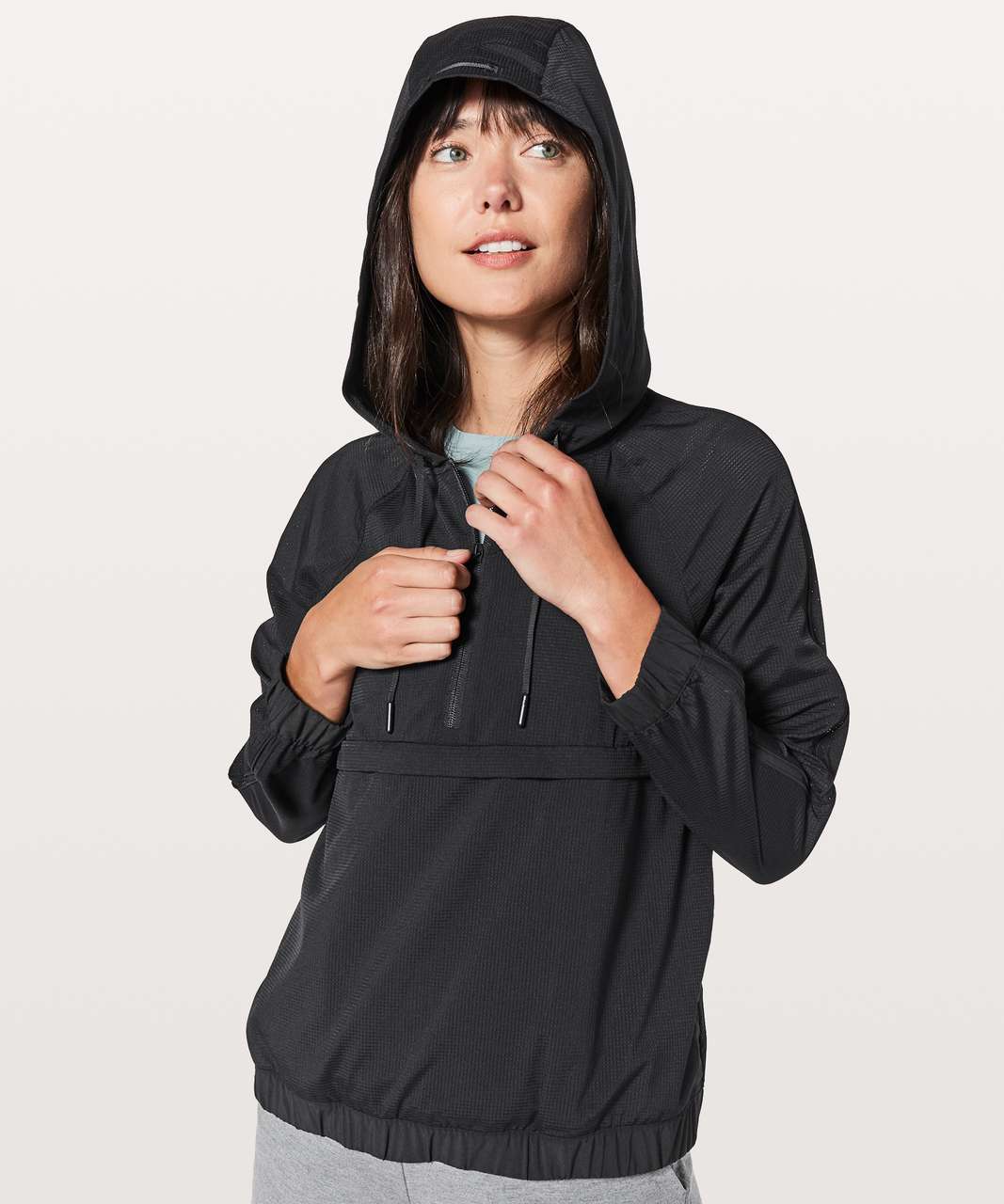 Lululemon Pack Light 1/2 Zip Pullover - Black - lulu fanatics