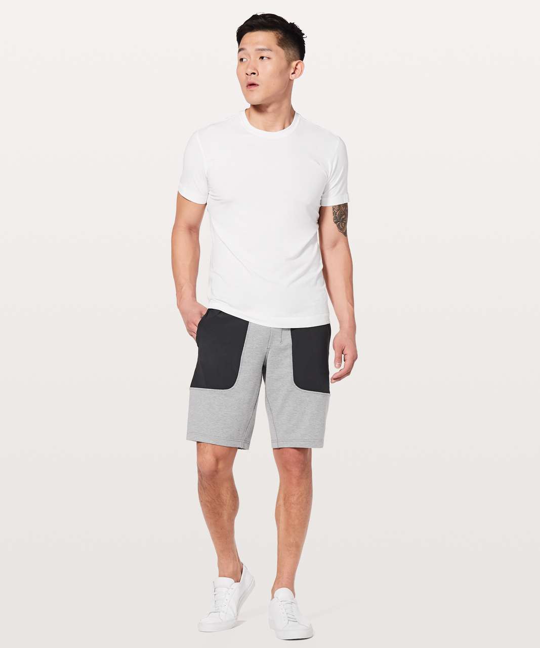 Lululemon City Commute Short *9" - Heathered Medium Grey / Obsidian