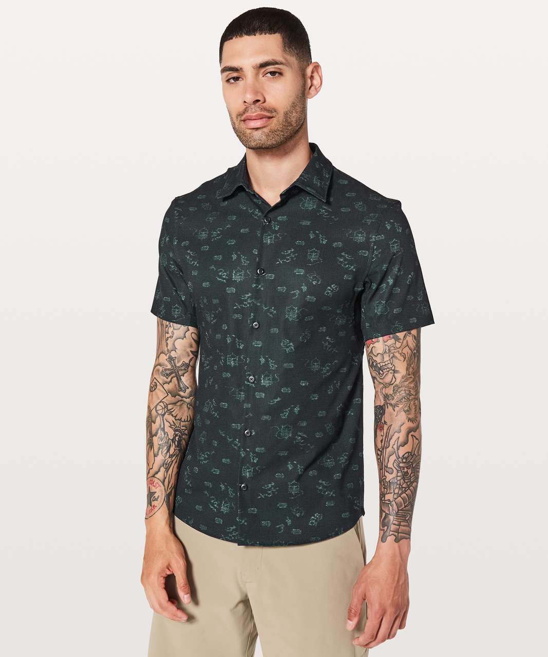 Lululemon Airing Easy Short Sleeve Buttondown - Shift Multi (First Release)