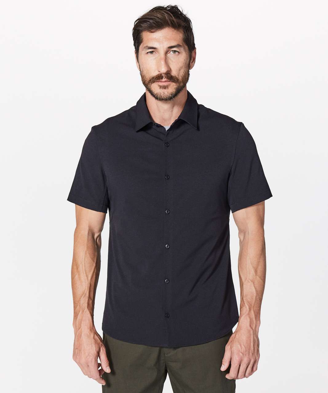 Lululemon Airing Easy Short Sleeve Buttondown - Black (First Release)