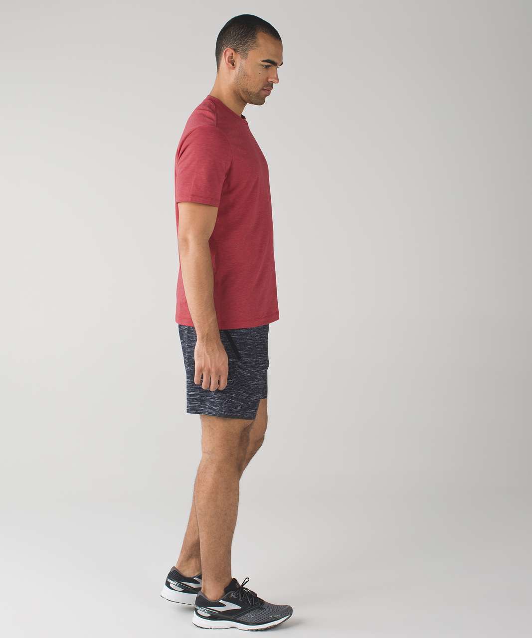 Lululemon Core Short Sleeve Crew - Heathered Fireside Red