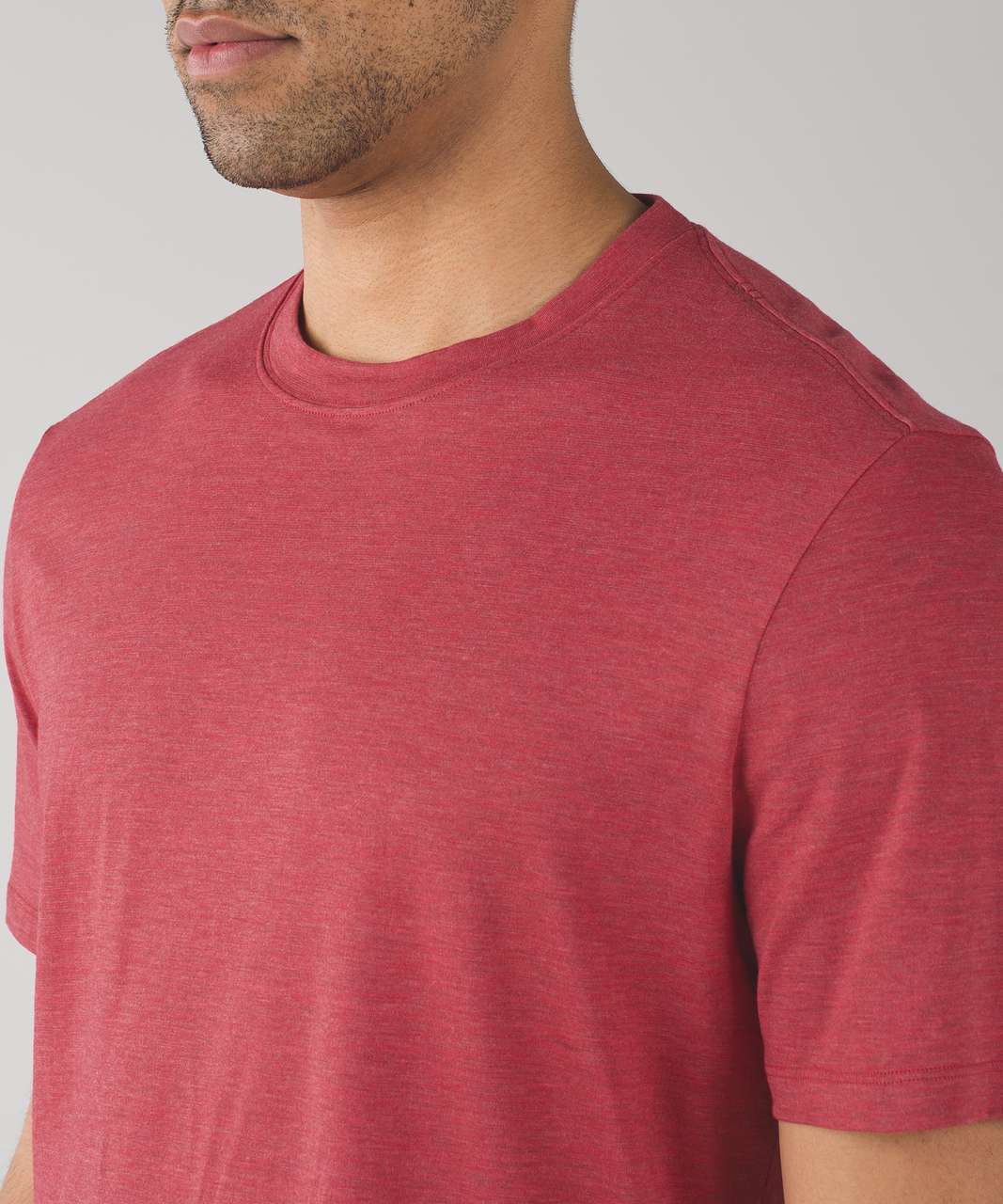 Lululemon Core Short Sleeve Crew - Heathered Fireside Red