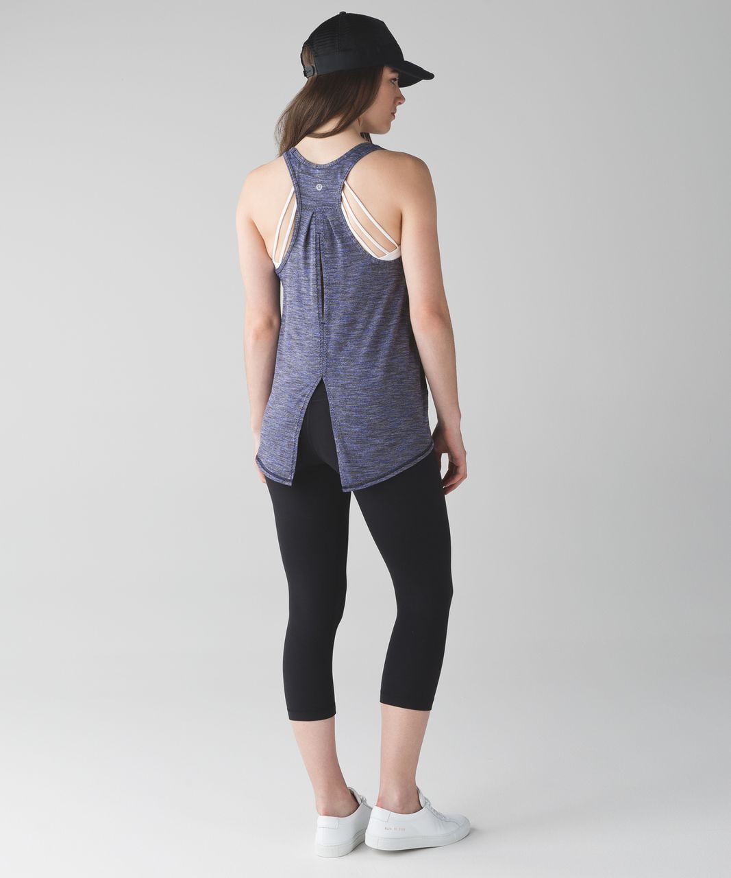 Lululemon Salute the Sun Tank - Tiger Space Dye Sapphire Blue Naval Blue